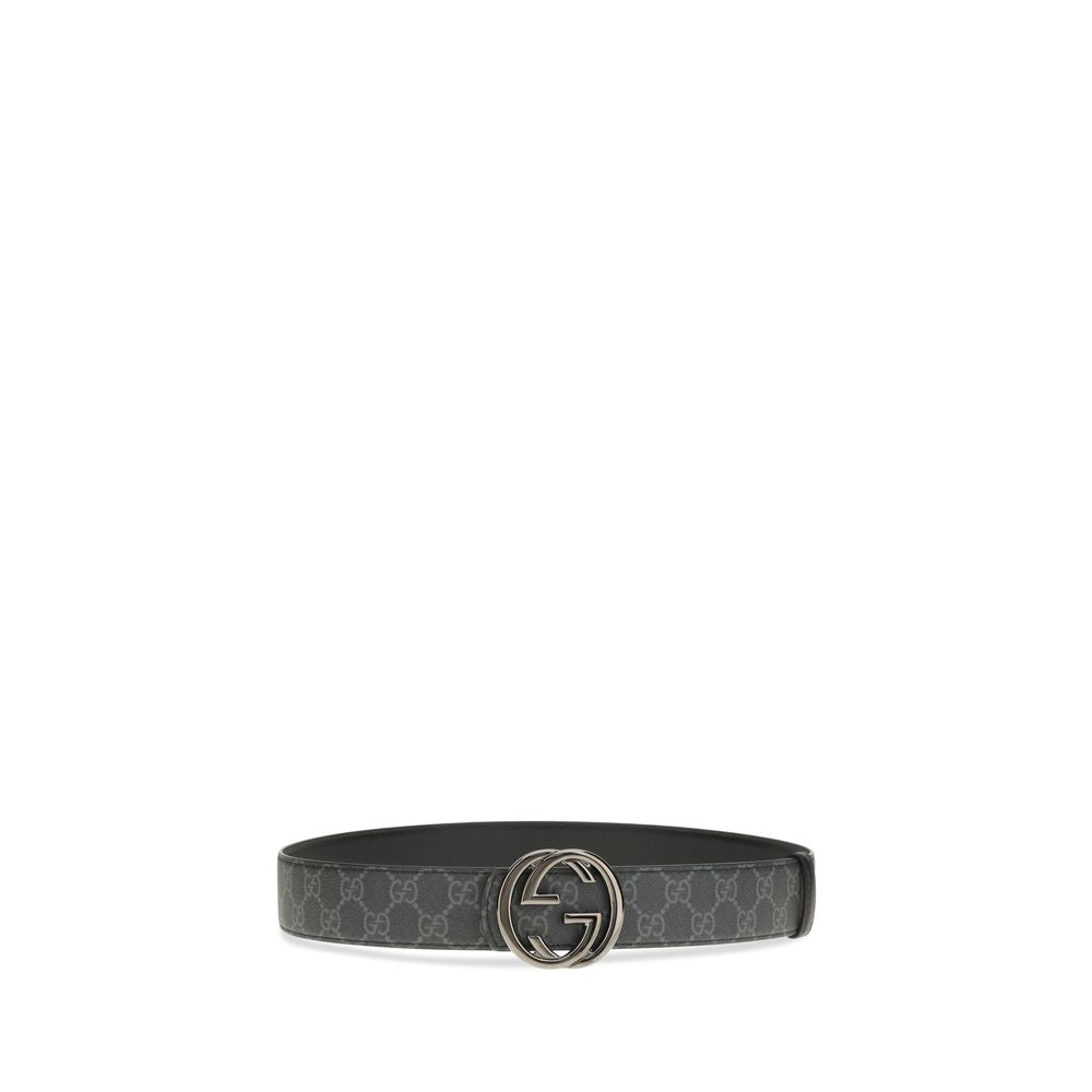 Gucci Black Calf Leather Bos Taurus Regular Belt
