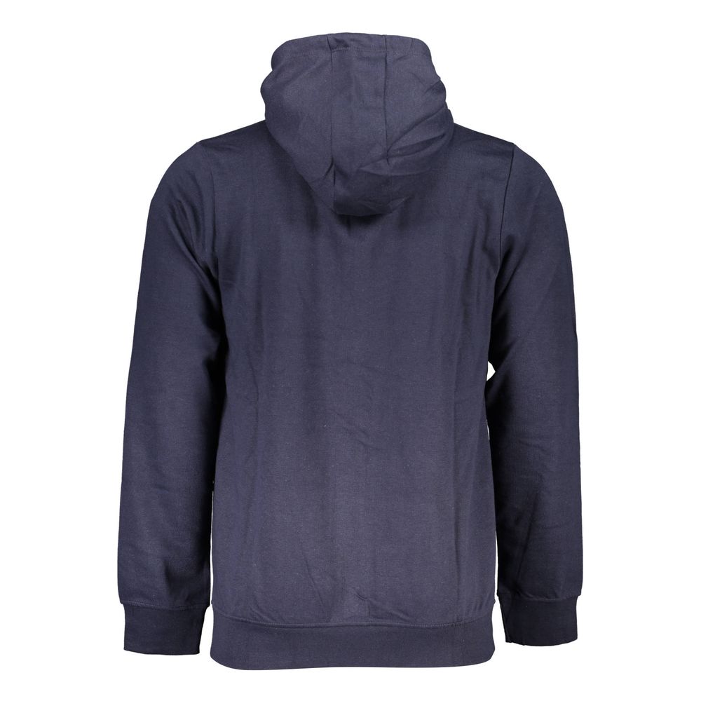 Gianmarco Venturi Blue Cotton Men's Sweatshirt Hoodie