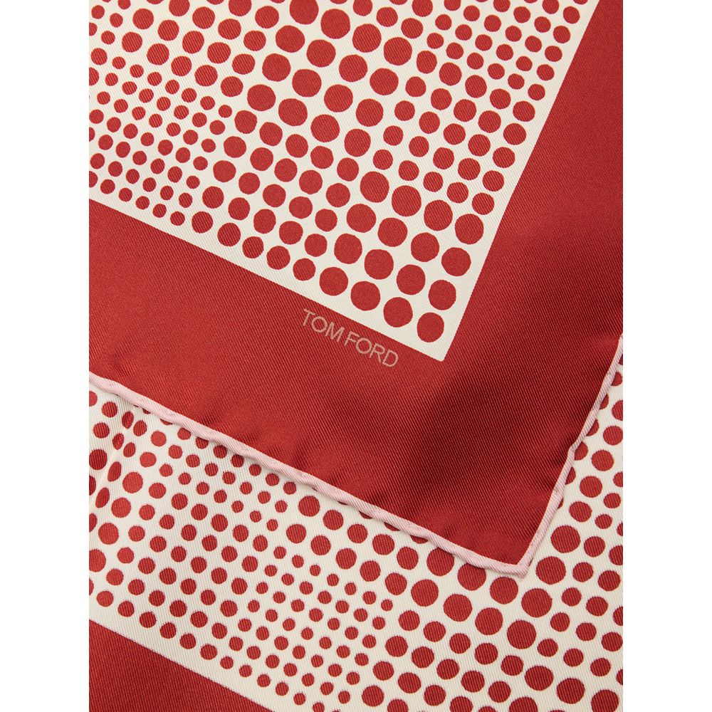 Tom Ford Bordeaux Silk Pocket Square