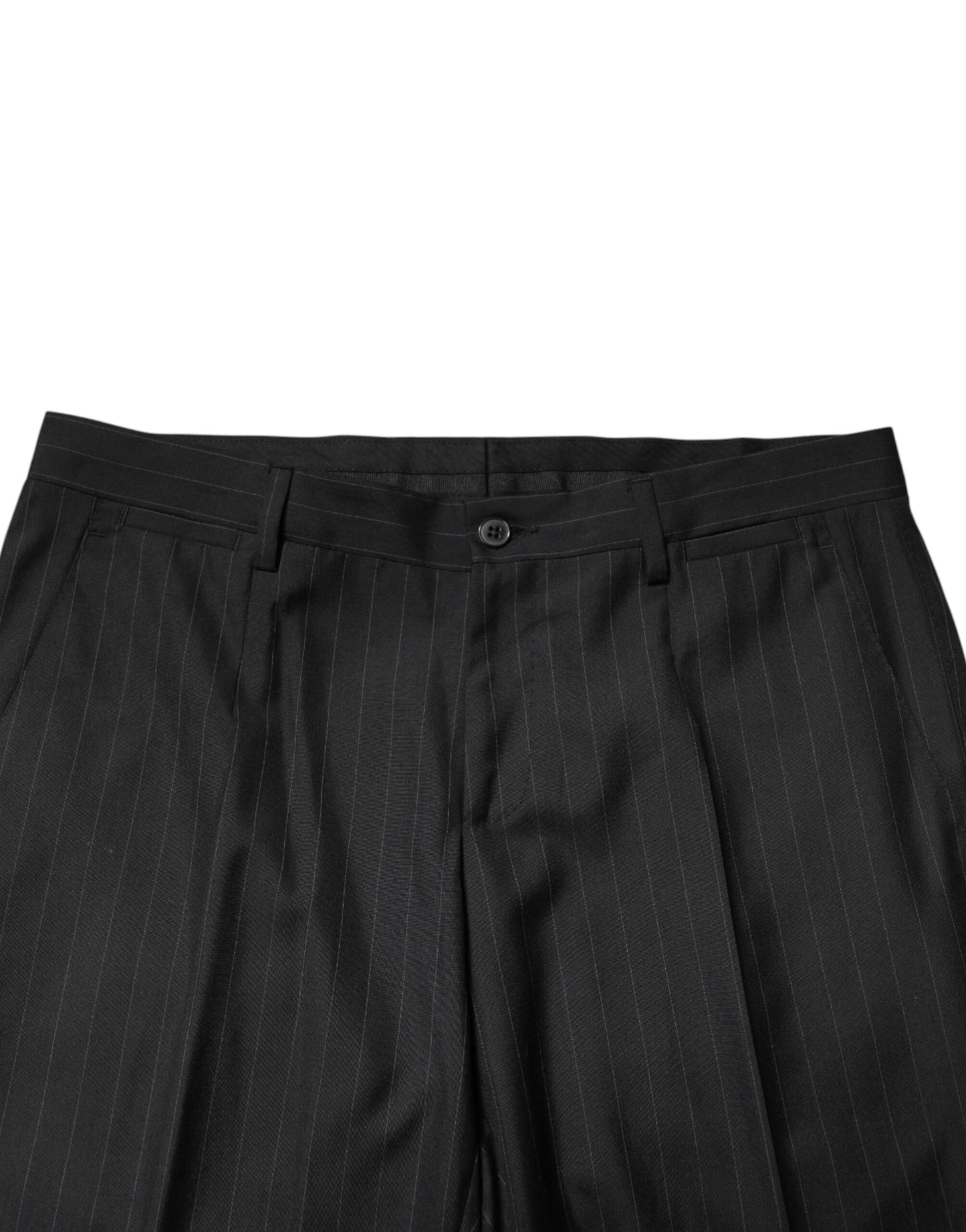 Dolce & Gabbana Black Stripes Wool Men Dress Trousers Pants