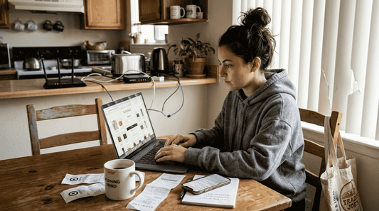 Woman preparing for designer deal hunt