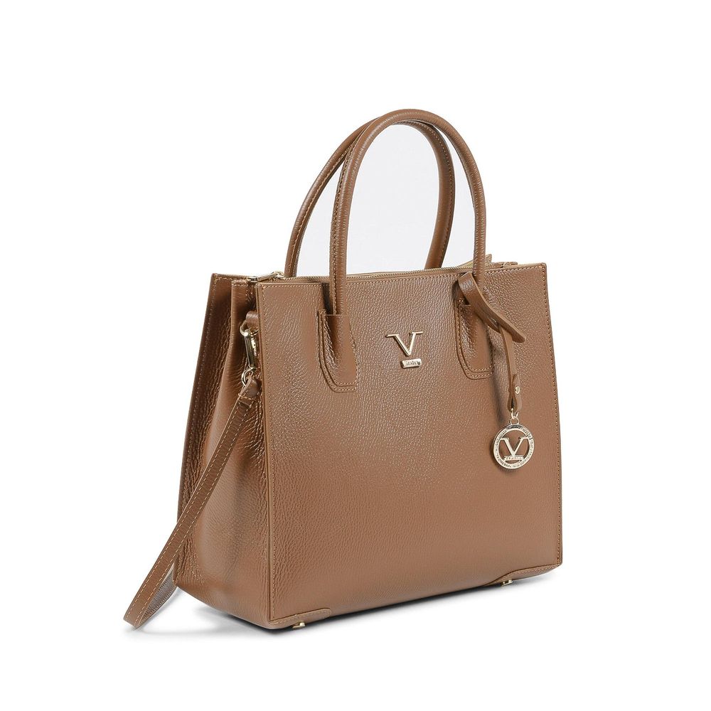 19V69 Italia Brown Leather Tote Bag