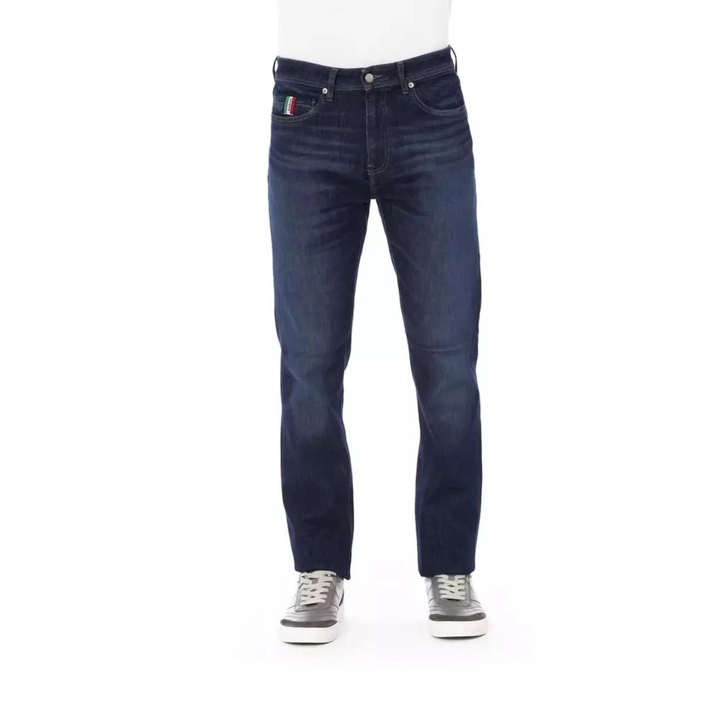 Baldinini Trend Blue Cotton Slim Fit Jeans
