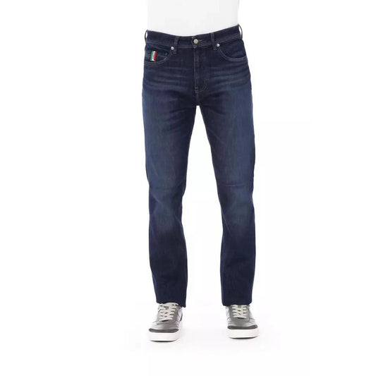 Baldinini Trend Blue Cotton Slim Fit Jeans