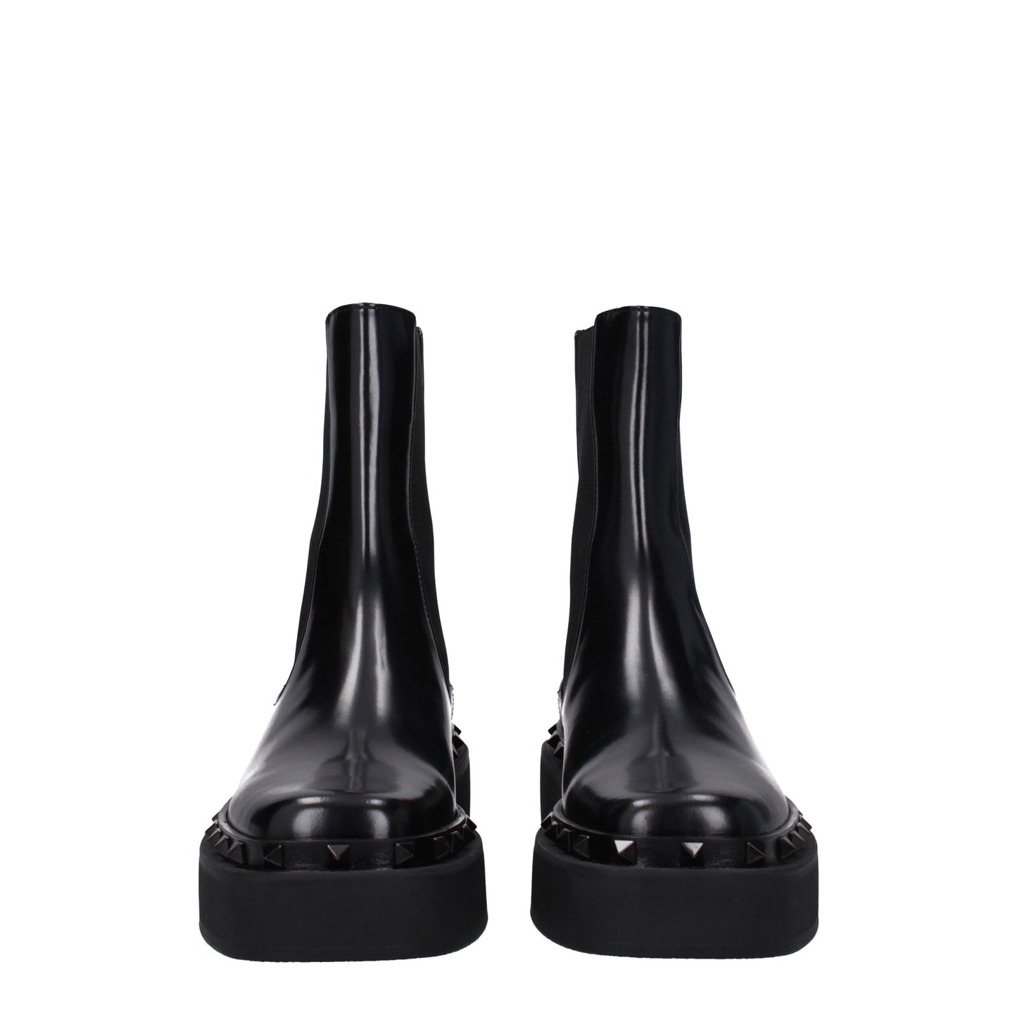 Valentino Garavani Black Leather Ankle Boots