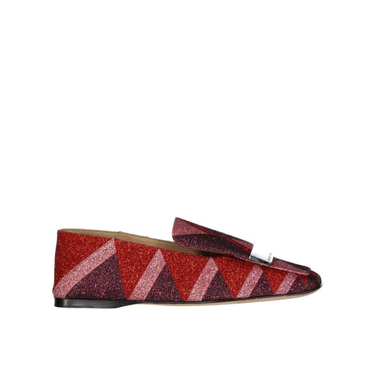Sergio Rossi Multicolor Fabric Slip-On Loafers