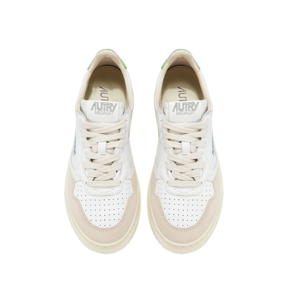 Autry White Leather Low Top Sneakers