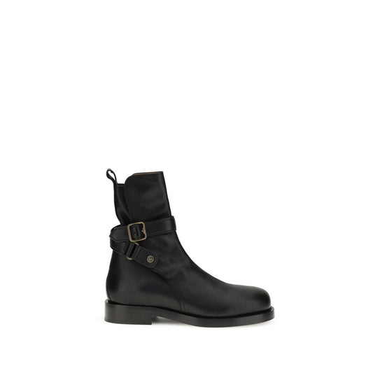 Burberry Black Calf Leather Bos Taurus Ankle Boots