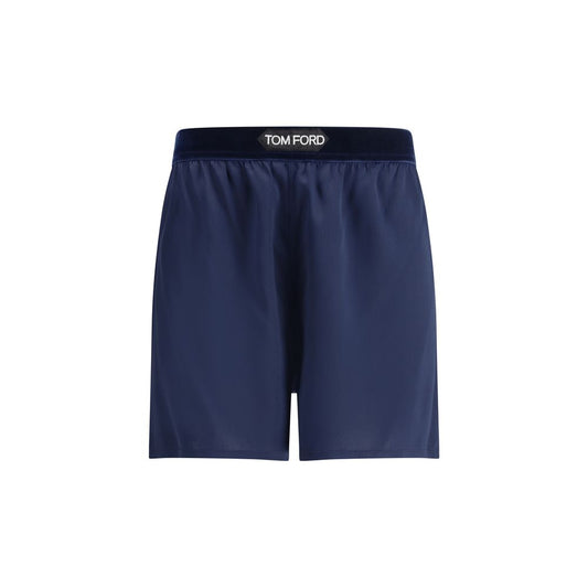 Tom Ford Blue Silk Bermuda Shorts