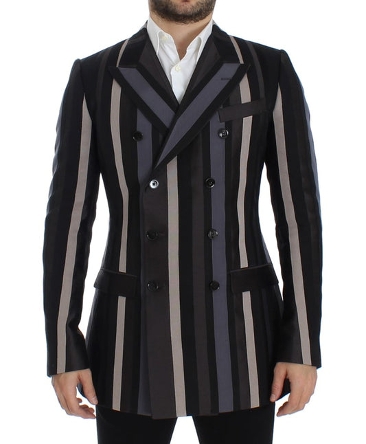 Dolce & Gabbana Elegant Striped Wool Slim Fit Blazer