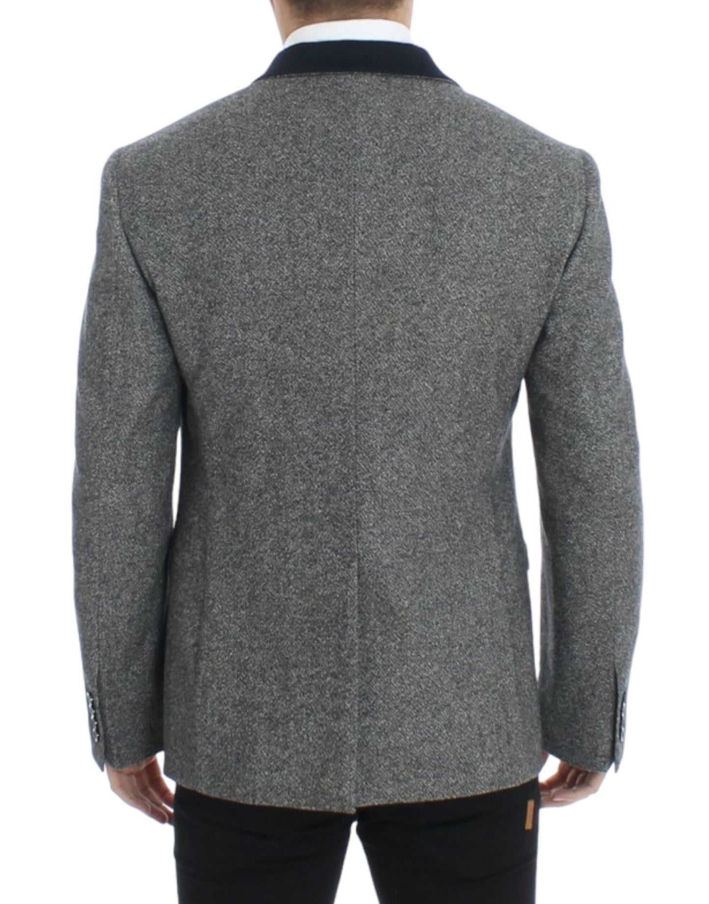 Dolce & Gabbana Elegant Gray Wool Slim Fit Blazer Jacket