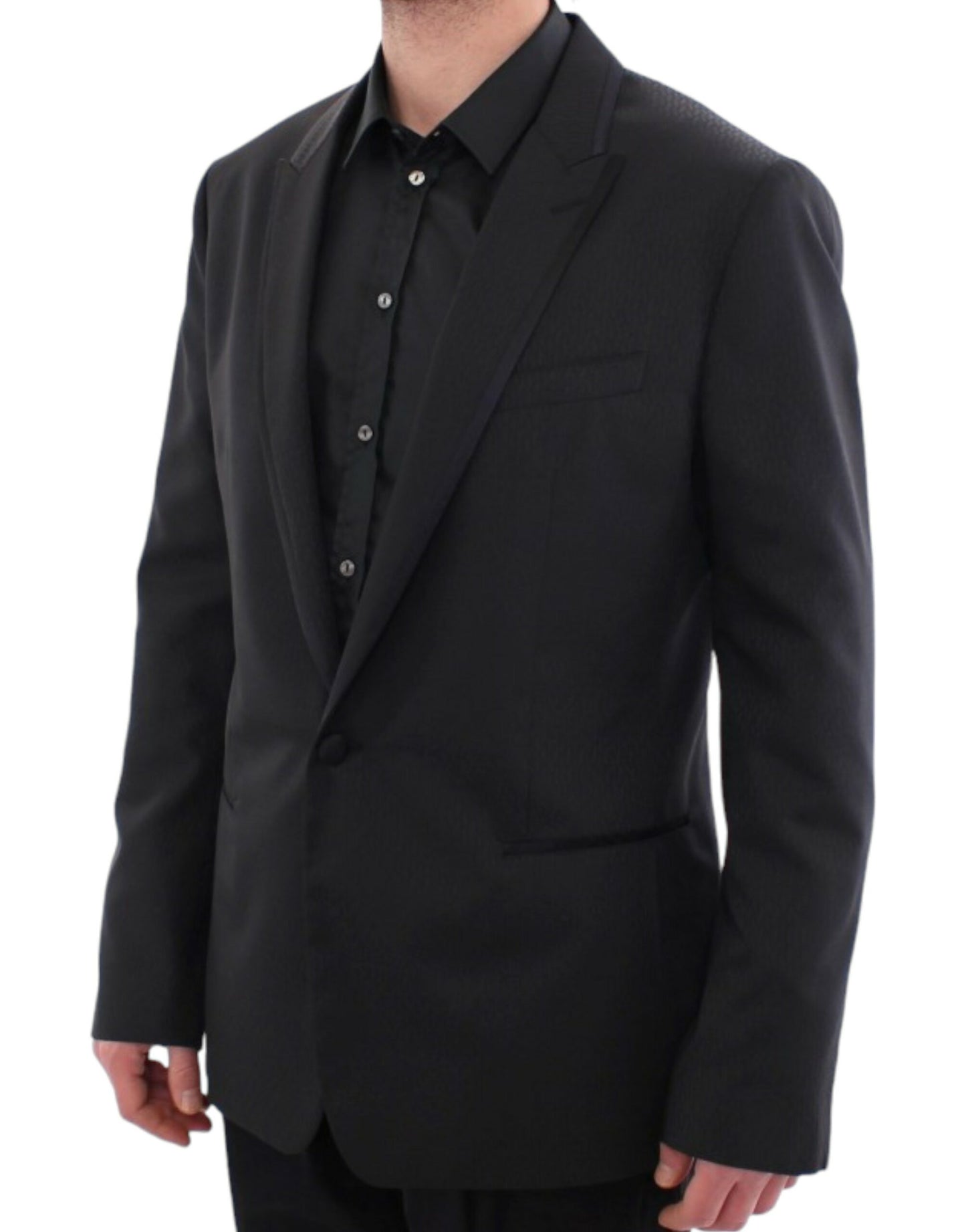 Dolce & Gabbana Elegant Black Martini Slim Blazer Jacket