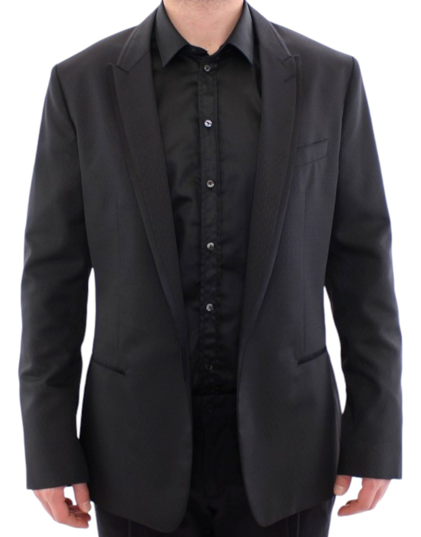 Dolce & Gabbana Elegant Black Martini Slim Blazer Jacket