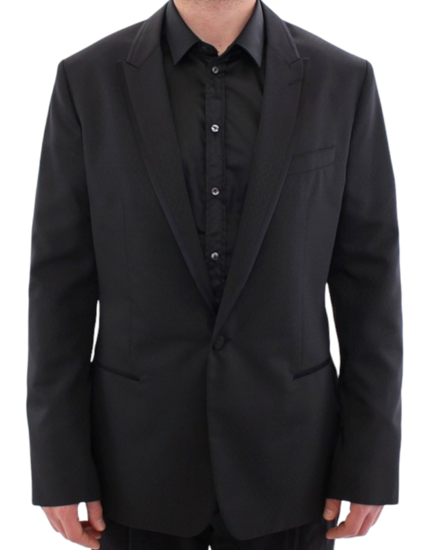 Dolce & Gabbana Elegant Black Martini Slim Blazer Jacket