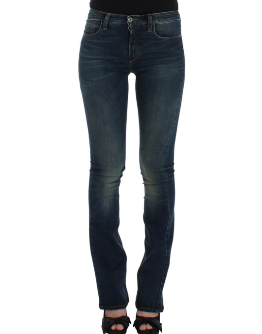 Costume National Chic Blue Straight Leg Designer Jeans