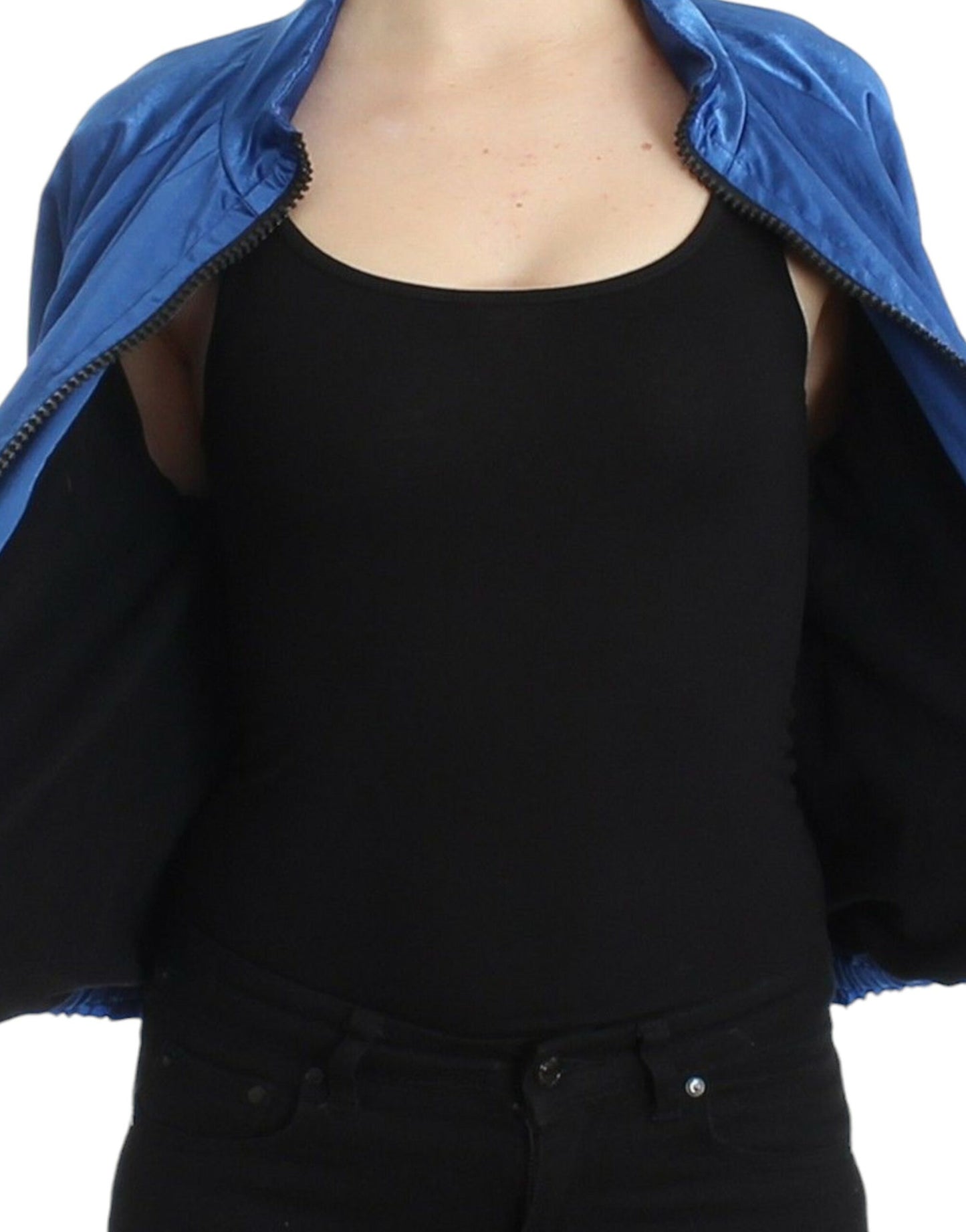 GF Ferre Chic Blue Bomber Jacket for Elegant Outings