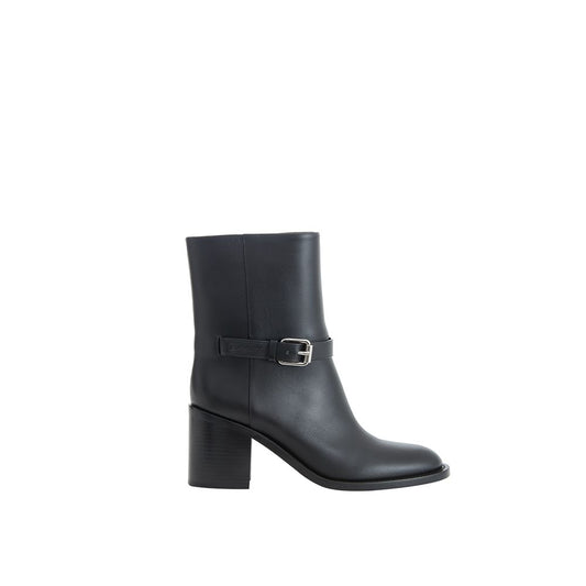 Burberry Black Leather Ankle Boots