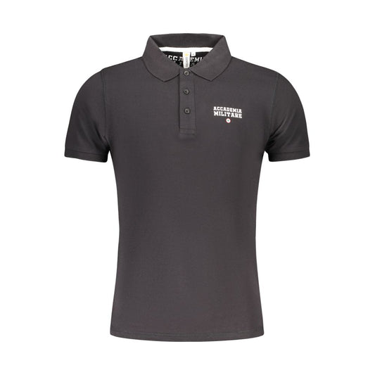Accademia Militare Nero Cotton Men Polo