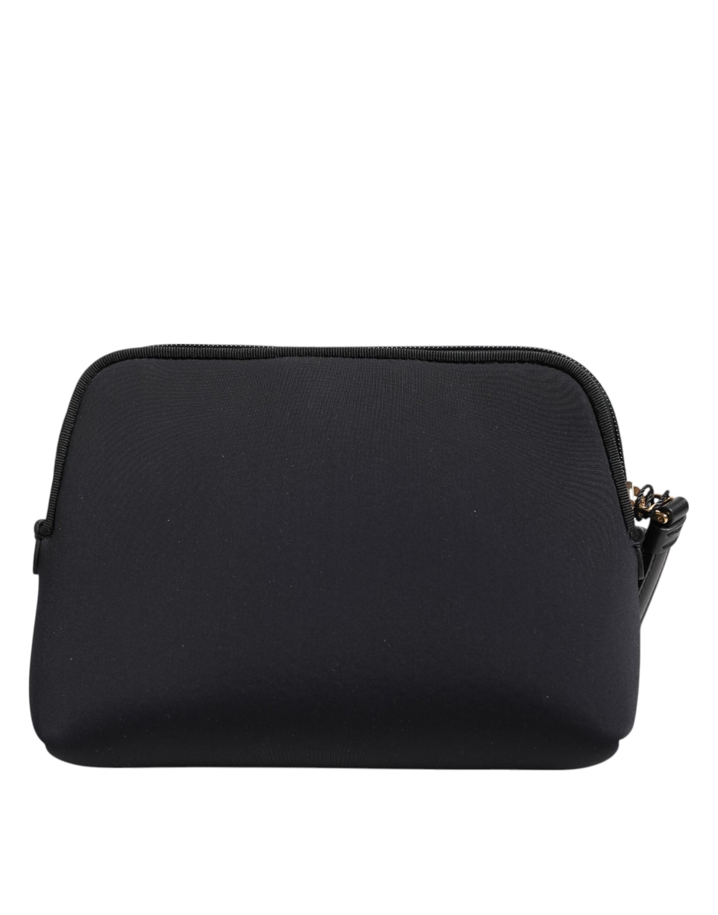 Dolce & Gabbana Black Solid Nylon DG LogoPrint Clutch Zip Borse Pouch Bag