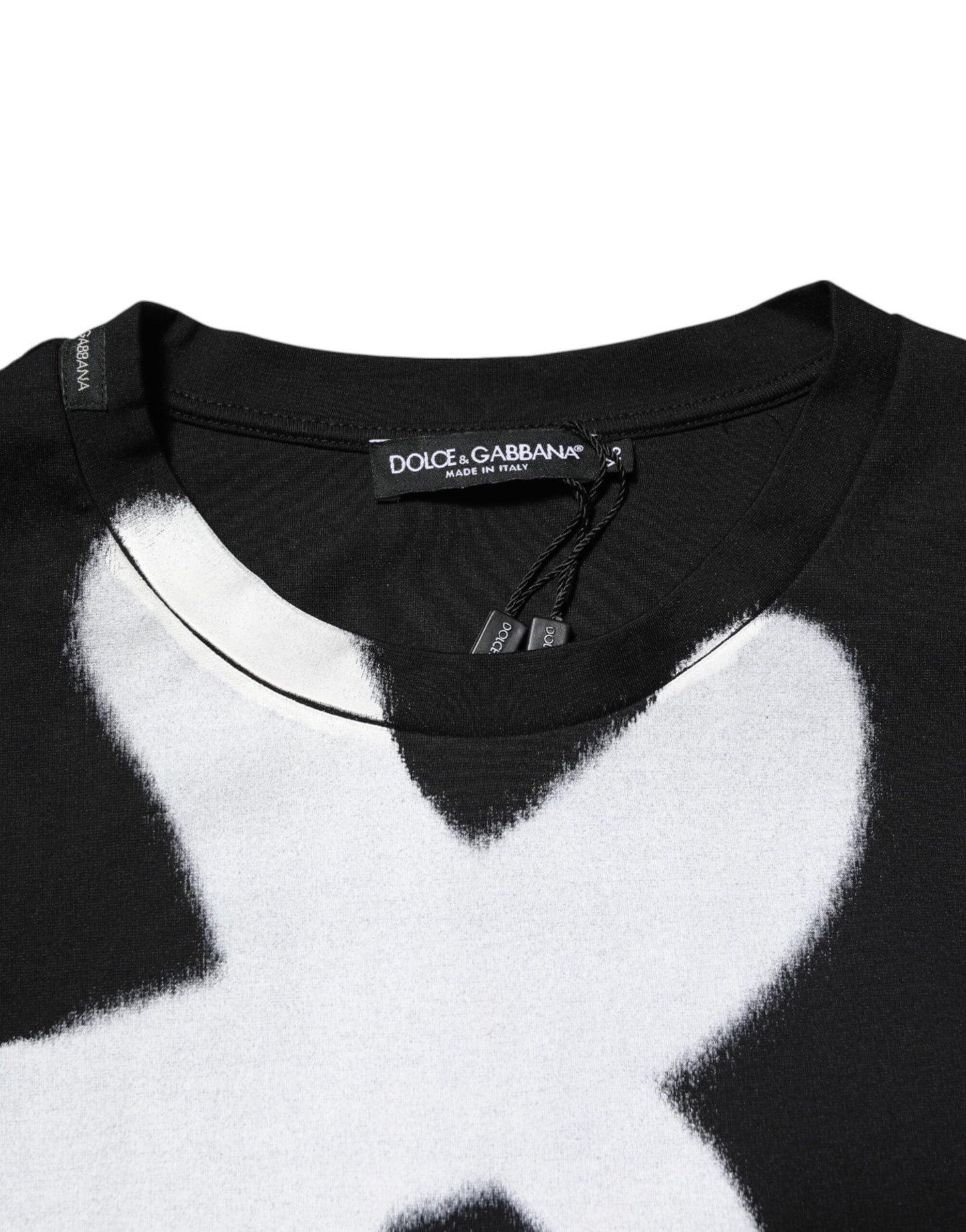 Dolce & Gabbana Black Cotton DG Logo Graffiti Short Sleeve T-shirt