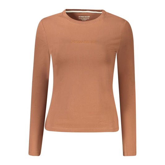 Guess Jeans Brown Cotton T-Shirt
