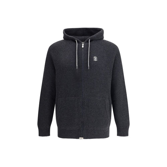 Brunello Cucinelli Black Cashmere Hoodie