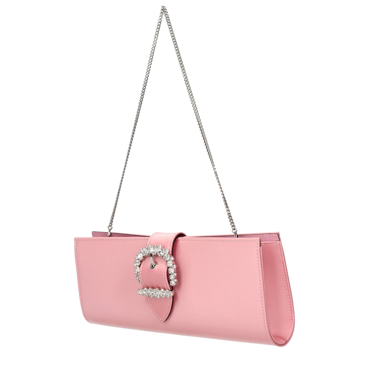 Jimmy Choo Pink Satin Clutch Bag