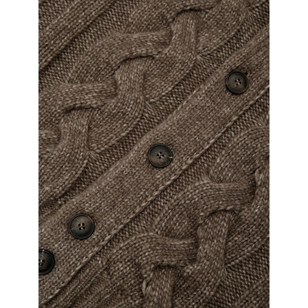 Gran Sasso Brown Wool Cardigan