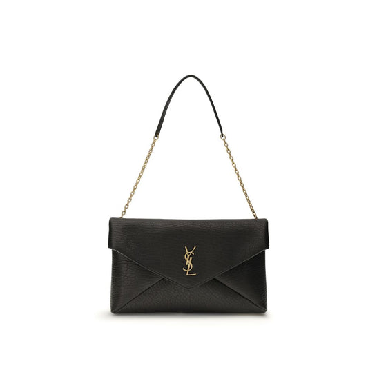 Saint Laurent Black Lamb Ovis Aries Aries Clutch Bag