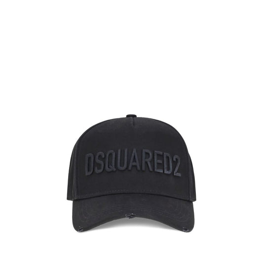 Dsquared² Black Cotton Cap (Baseball Hat)