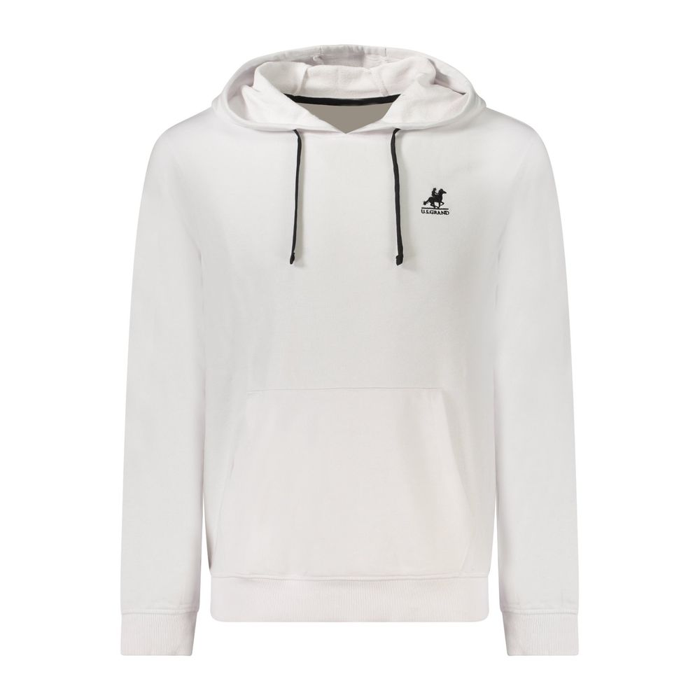 U.S. Grand Polo White Cotton Men's Hoodie
