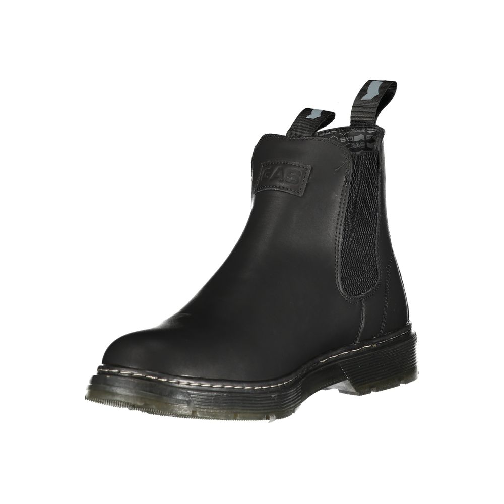 Gas Black Polyurethane Men Ankle Boot