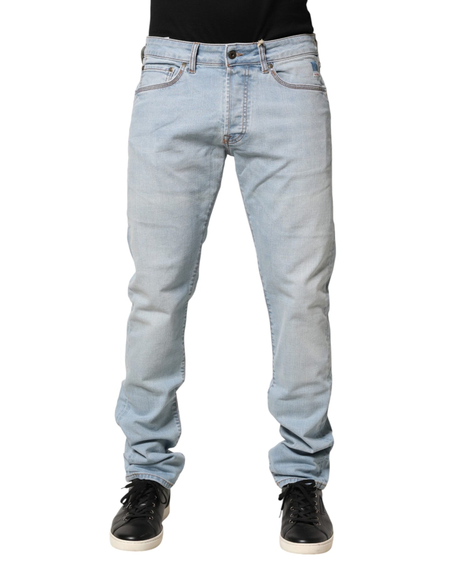 Roy Roger's Light Blue JOSH Slim Fit Mid Waist Men Denim Jeans