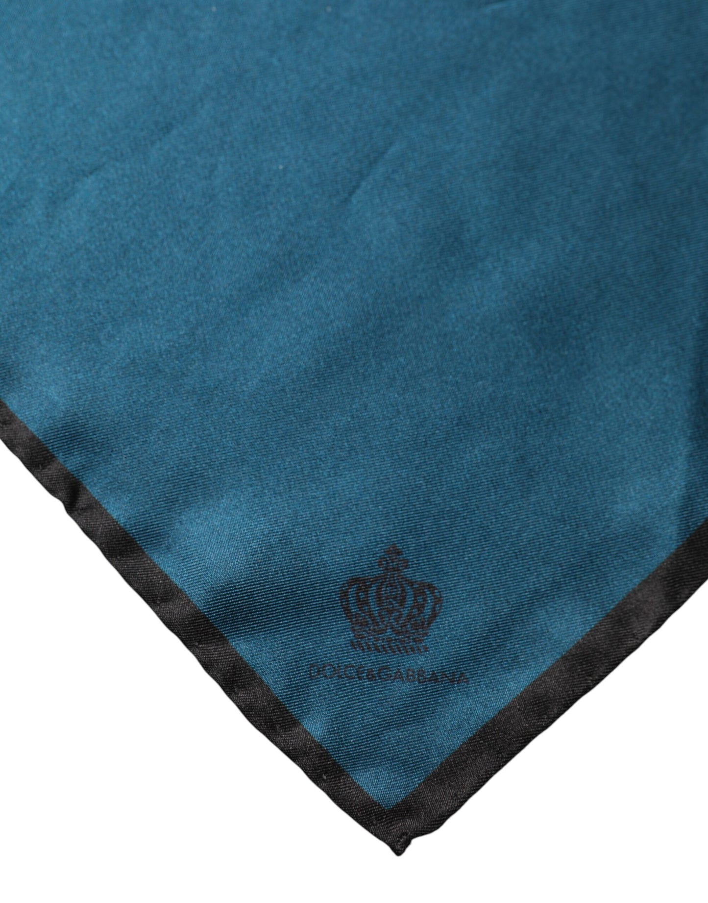 Dolce & Gabbana Blue Silk Square Pocket Handkerchief Scarf