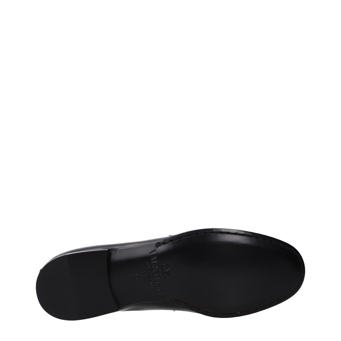 Valentino Garavani Black Leather Slip-On Loafers