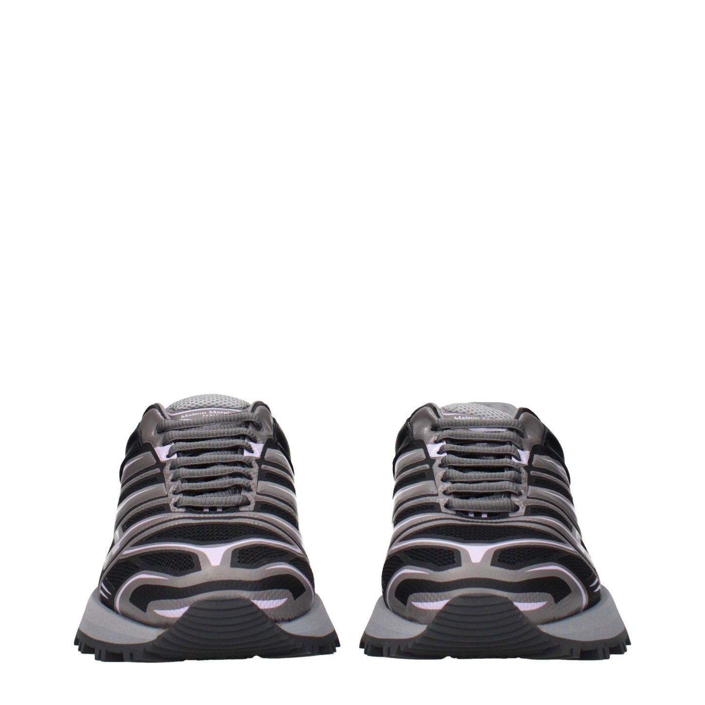 Maison Margiela Black Fabric Athletic Sneakers