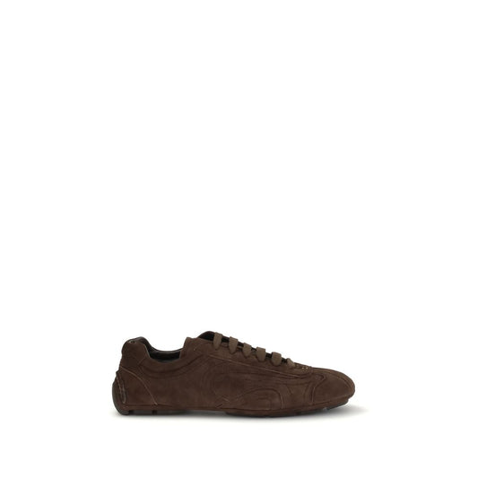 Prada Brown Calf Leather Bos Taurus Sneakers