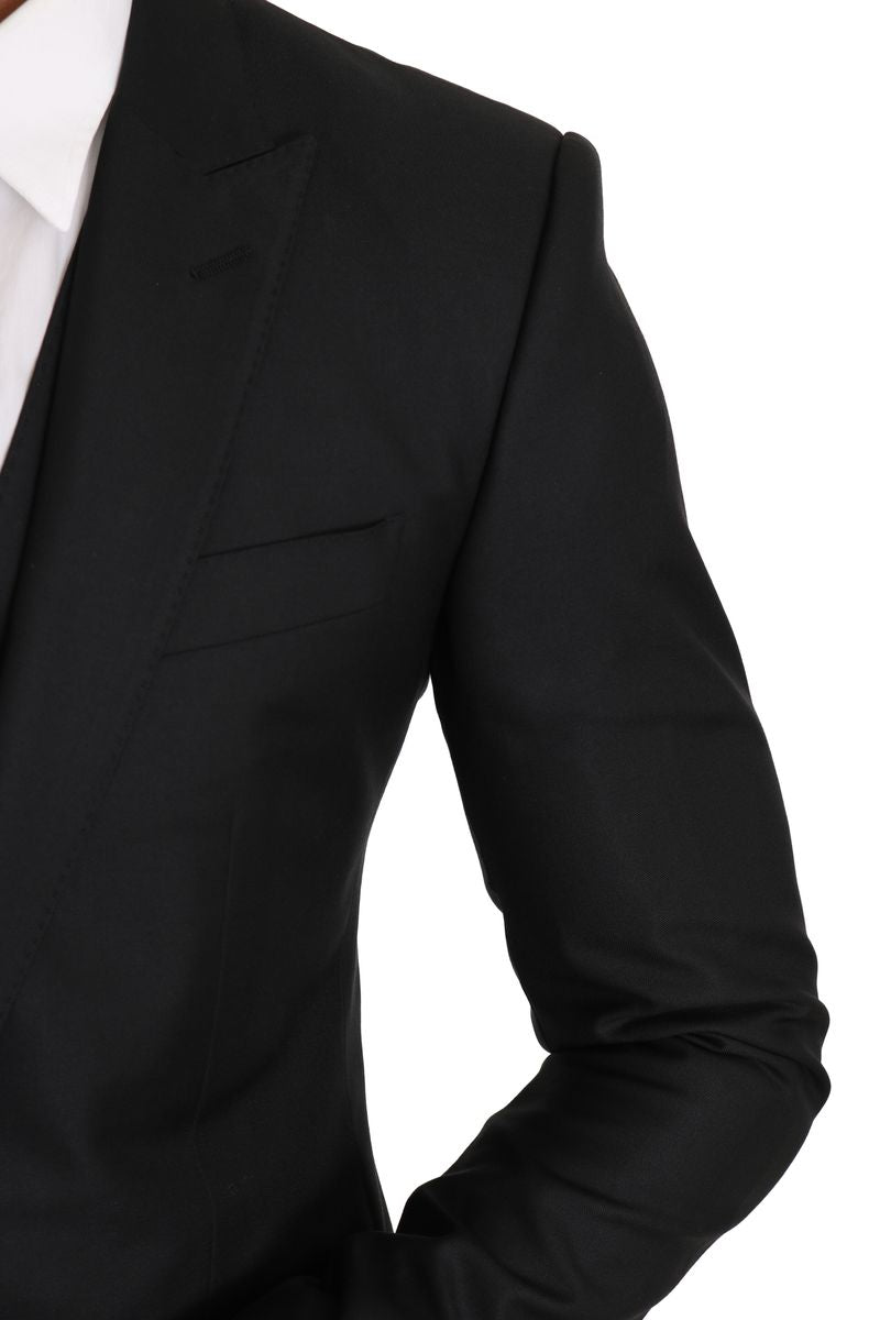 Dolce & Gabbana Sleek Black Martini Two-Piece Suit