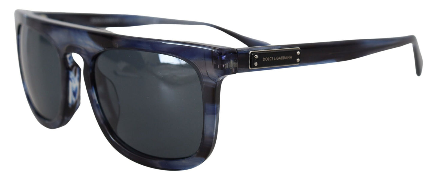 Dolce & Gabbana Elegant Blue Acetate Sunglasses