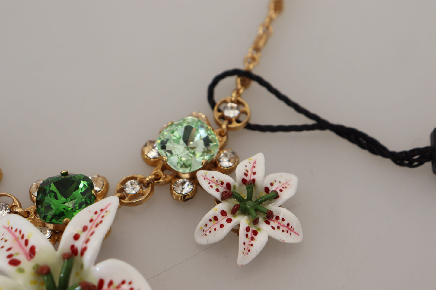 Dolce & Gabbana Golden Lily Flower Pendant Necklace