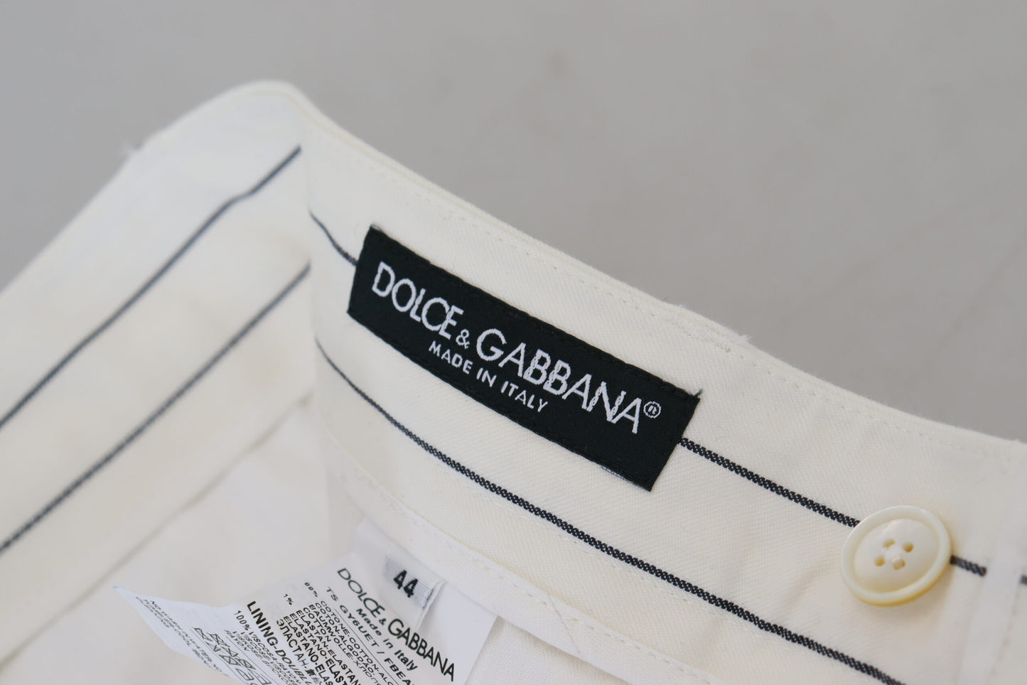 Dolce & Gabbana Elegant Striped Chino Pants for the Modern Man