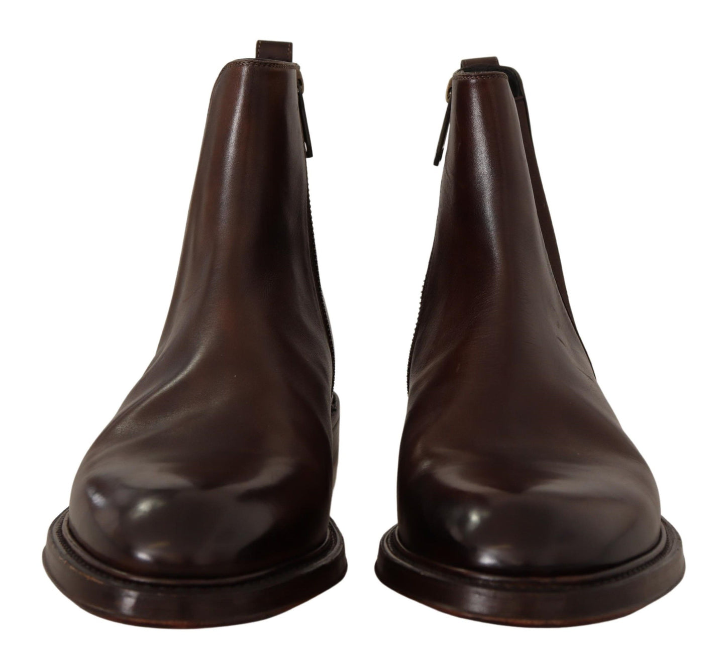 Dolce & Gabbana Elegant Brown Chelsea Formal Boots