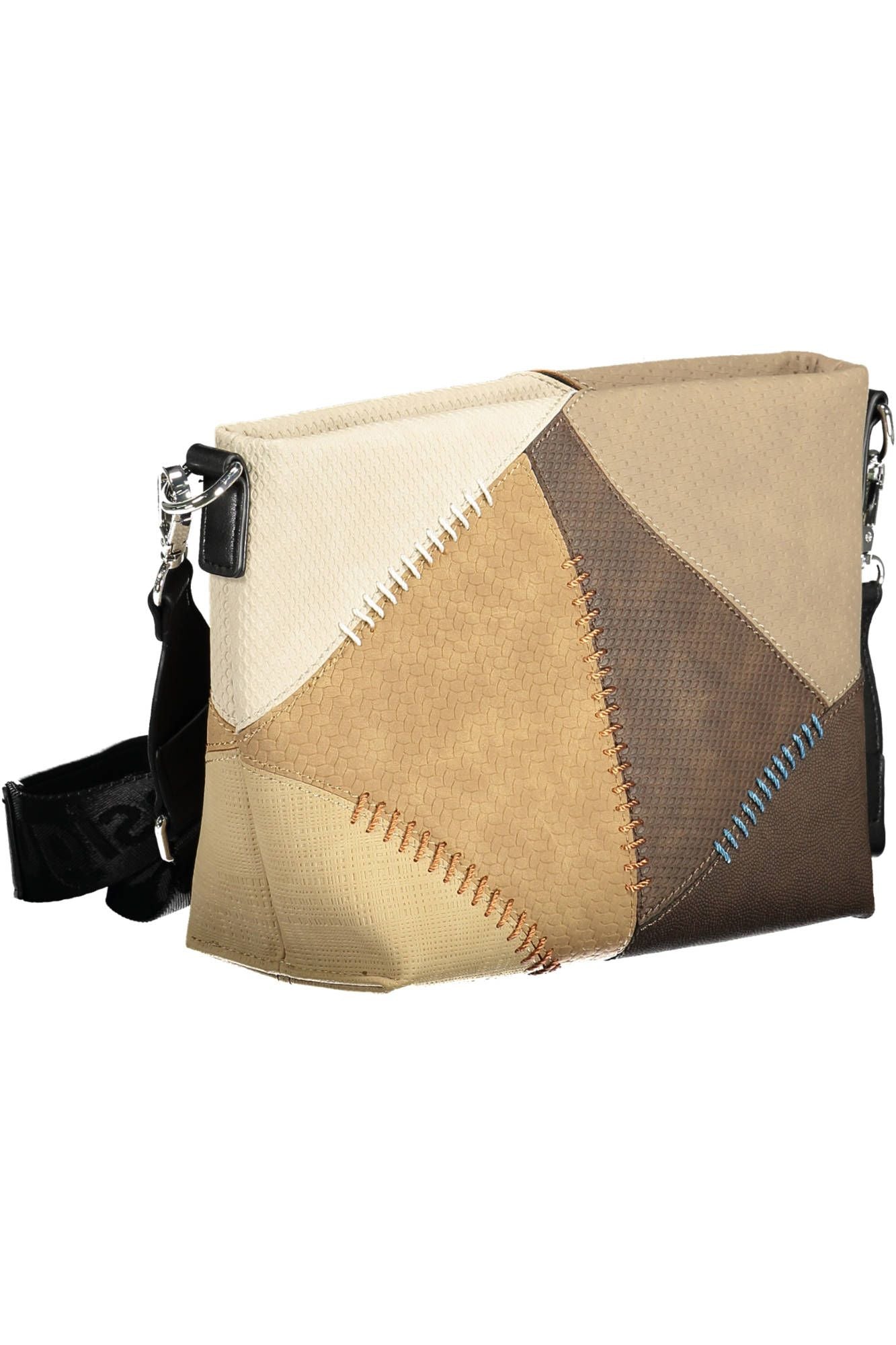 Desigual Chic Beige Shoulder Bag with Contrasting Details