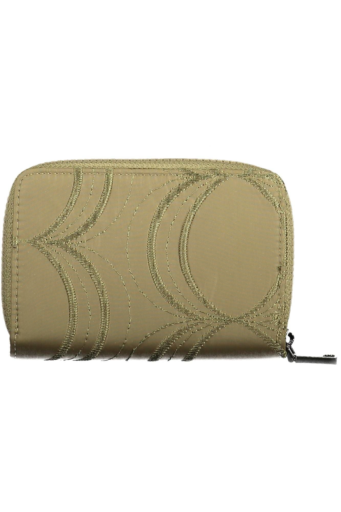 Desigual Elegant Green Zip Wallet with Contrasting Details