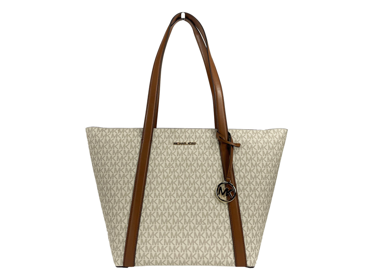 Michael Kors Large Pratt Vanilla Shoulder Zip Tote Bag