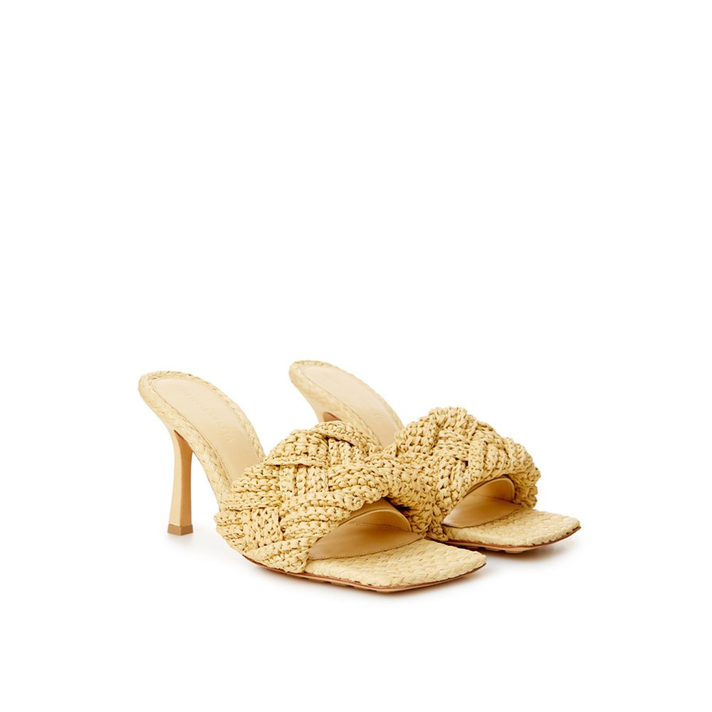 Bottega Veneta Beige Raffia Sandal