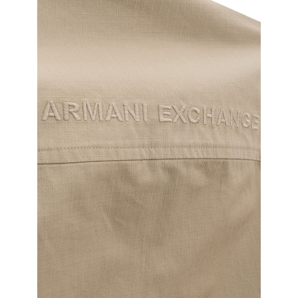 Armani Exchange Elegant Beige Cotton Men's Shirt