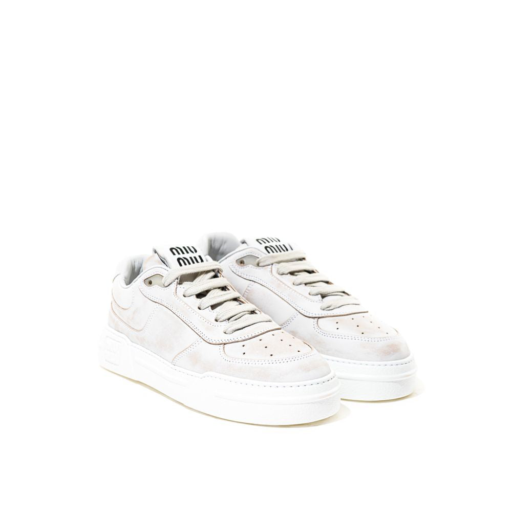 Miu Miu White Leather Sneaker