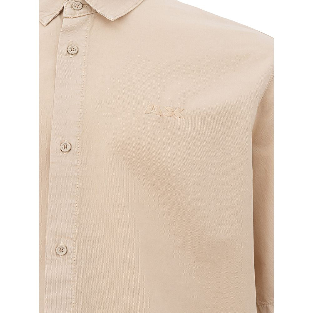 Armani Exchange Elegant Beige Men's Fashion Shirt