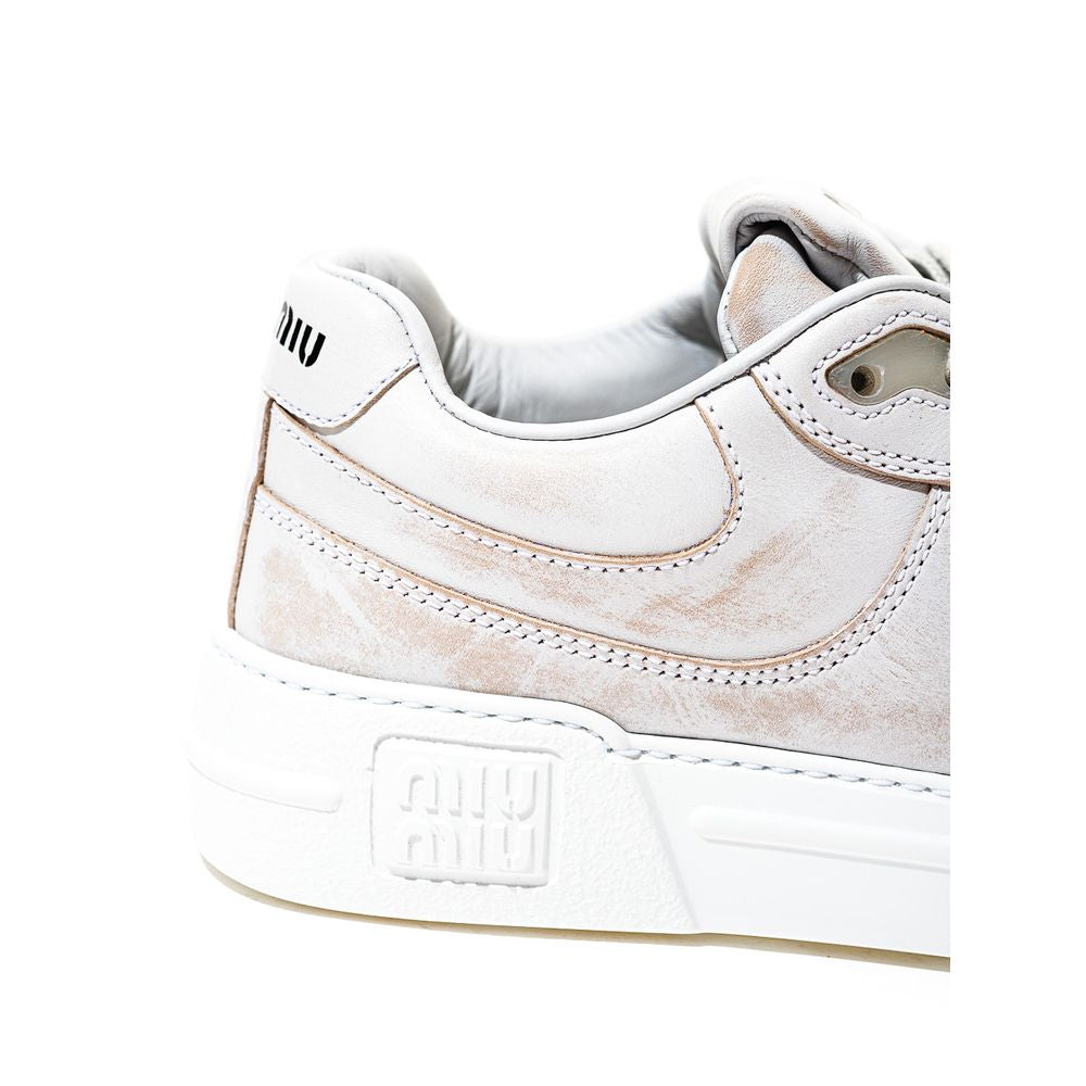 Miu Miu White Leather Sneaker